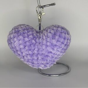 Handmade Crochet Heart Keychain